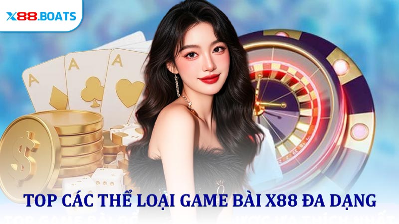 Top các thể loại game bài X88 đa dạng